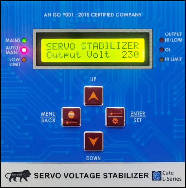 Single phase digital servo control card with LCD display